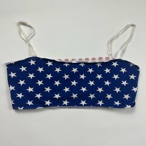 American apparel Stars and Stripes bandeau with adjustable straps. Size L